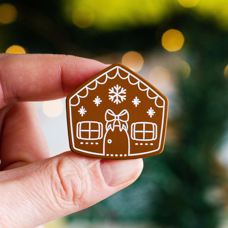 Gingerbread House Enamel Pin