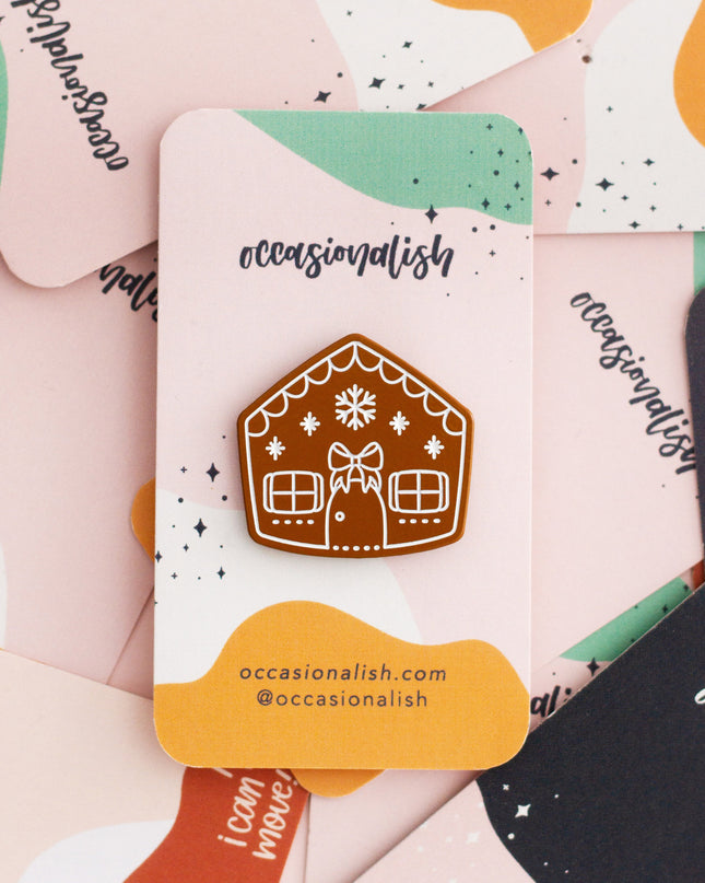Gingerbread House Enamel Pin