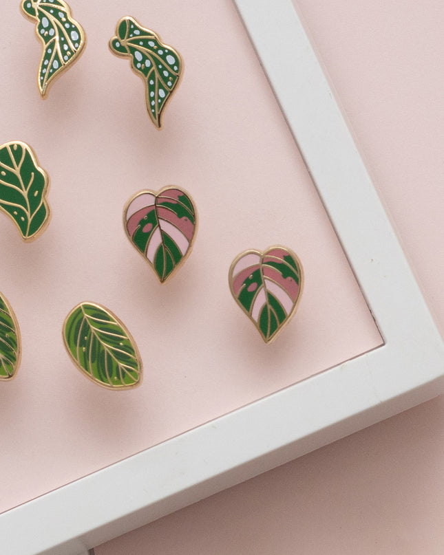 Pink Princess Philodendron Earrings