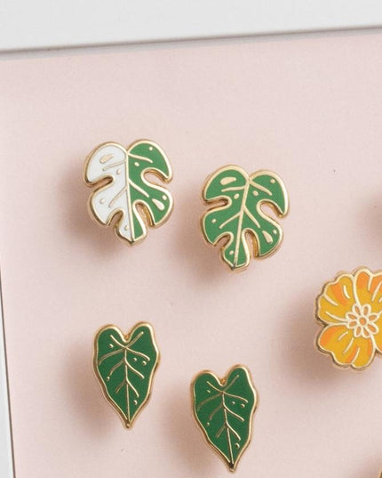 Monstera Albo Earrings