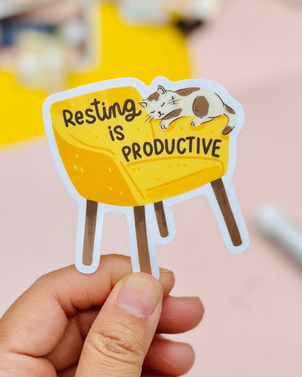 Resting Is Productive Matte Vinyl Sticker
