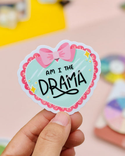 Am I The Drama Matte Vinyl Sticker