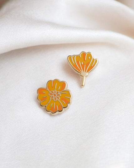 Golden Poppy Earrings