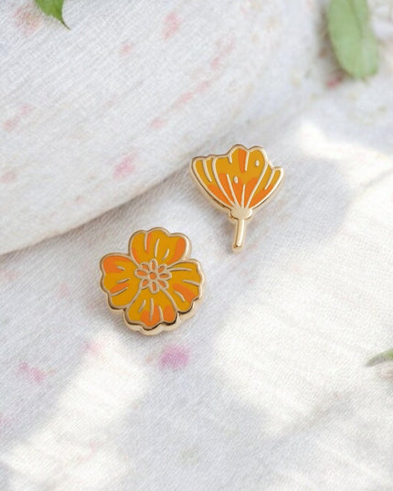 Golden Poppy Earrings