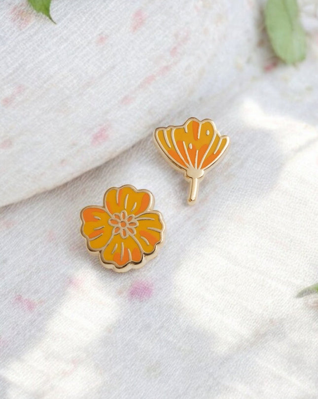 Golden Poppy Earrings