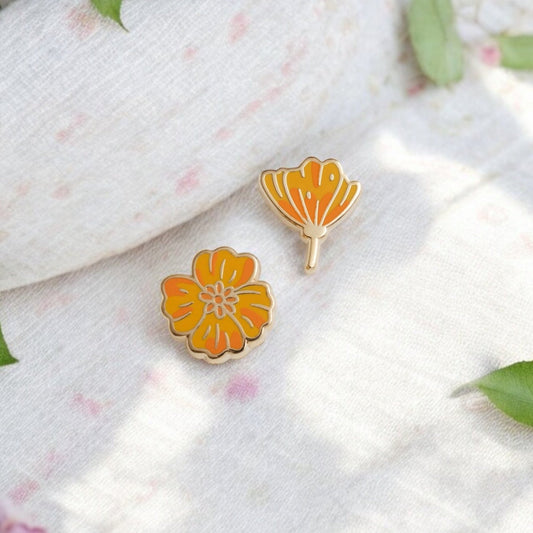 Golden Poppy Earrings