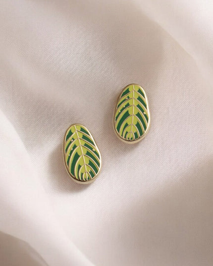 Lemon Lime Maranta Earrings