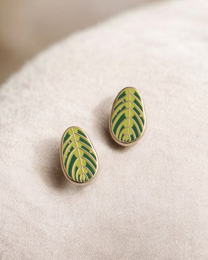 Lemon Lime Maranta Earrings