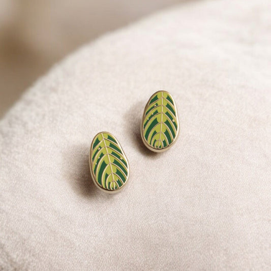 Lemon Lime Maranta Earrings