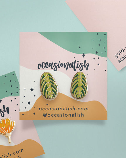 Lemon Lime Maranta Earrings