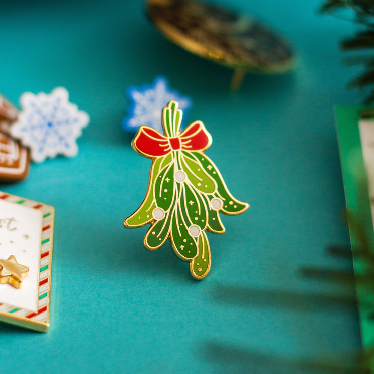 Mistletoe Enamel Pin