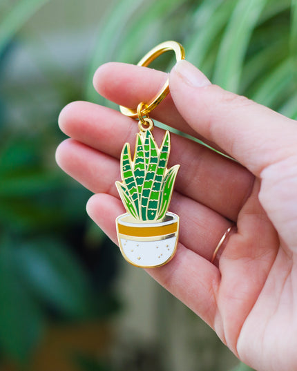 Snake Plant Keychain