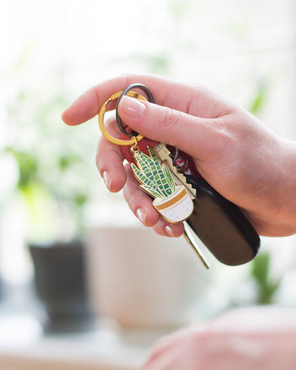 Snake Plant Keychain