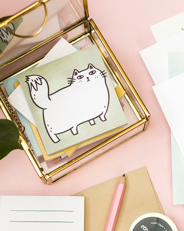 Meow Bod Sticky note