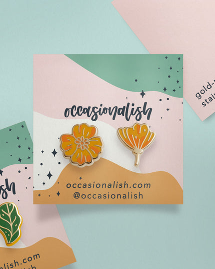 Golden Poppy Earrings