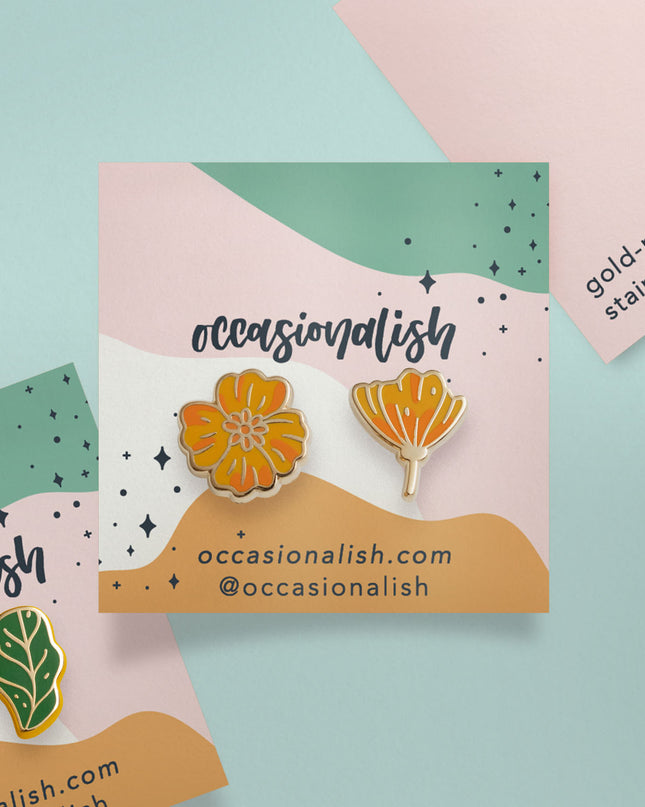 Golden Poppy Earrings