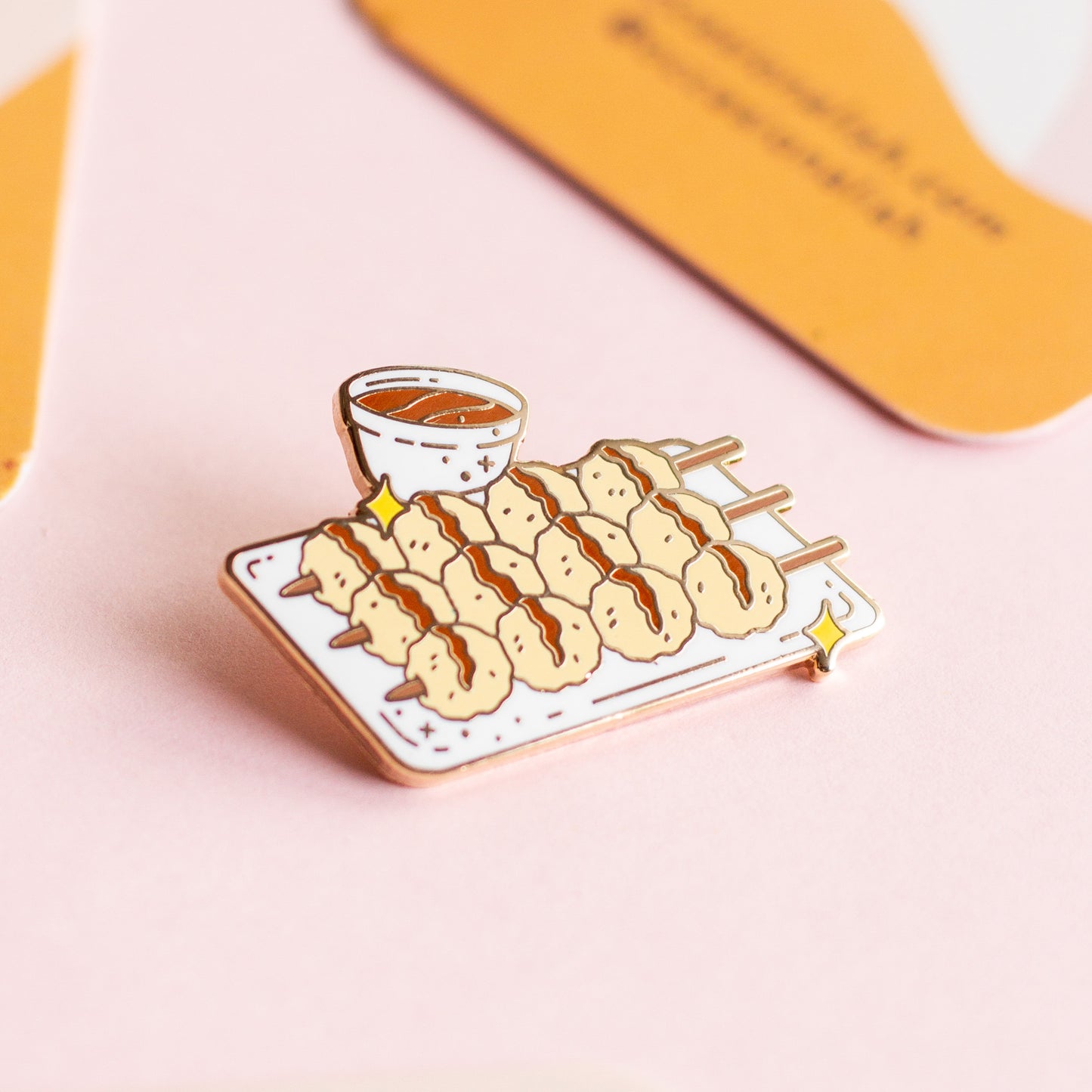 Grilled Pork Balls Enamel Pin