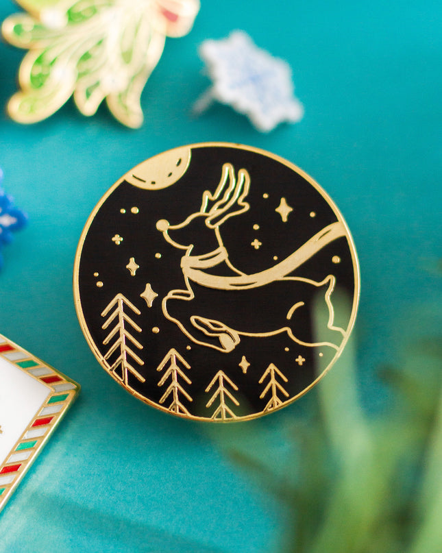Reindeer Enamel Pin