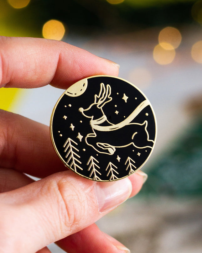 Reindeer Enamel Pin
