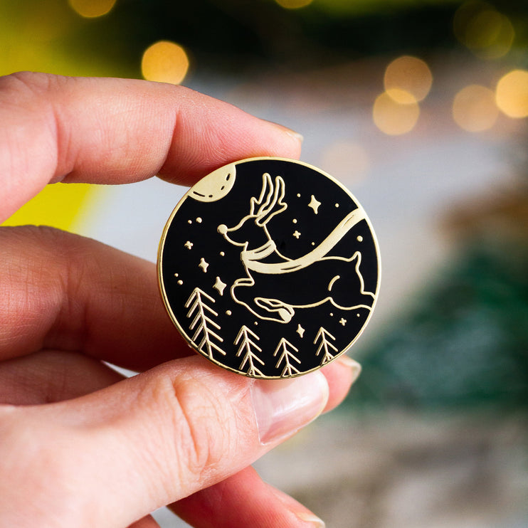 Reindeer Enamel Pin