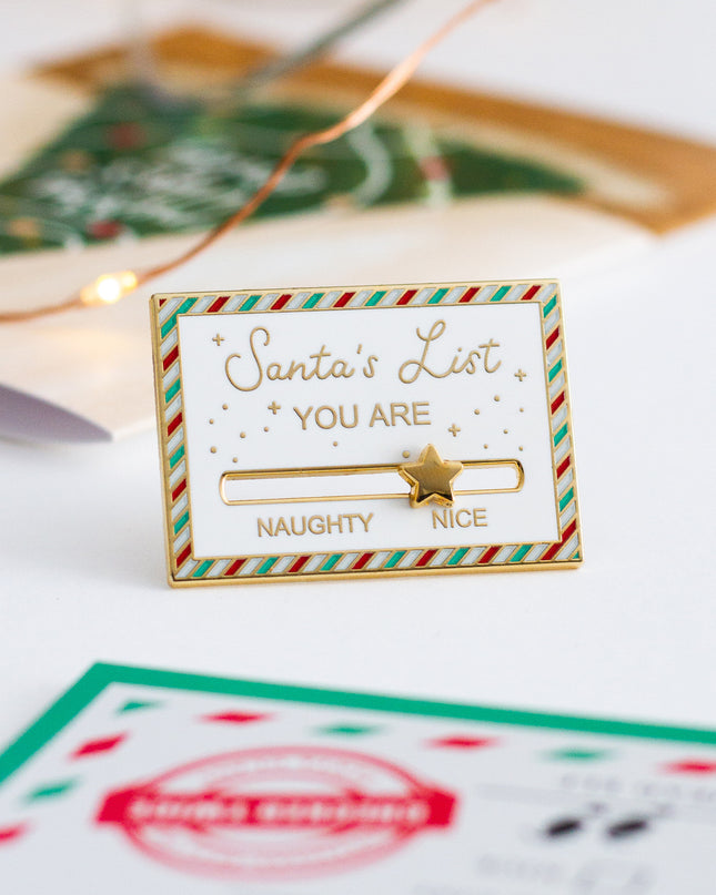 Santa’s List Enamel Pin