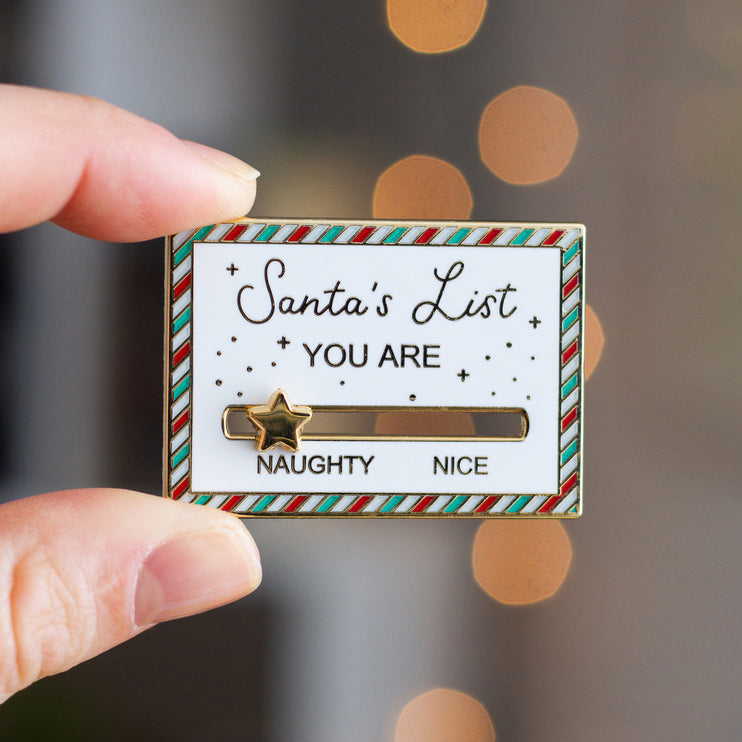 Santa’s List Enamel Pin