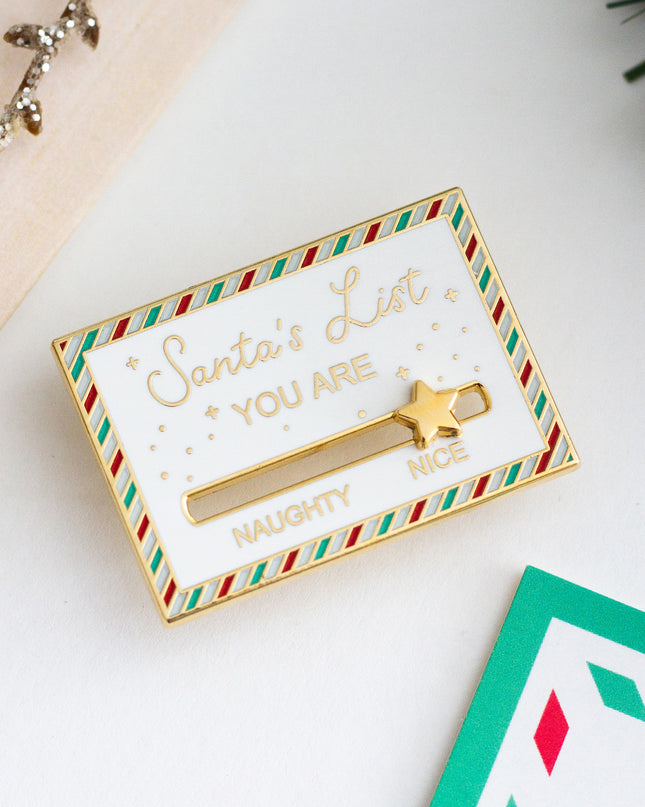 Santa’s List Enamel Pin