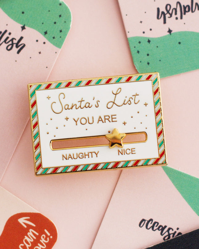 Santa’s List Enamel Pin