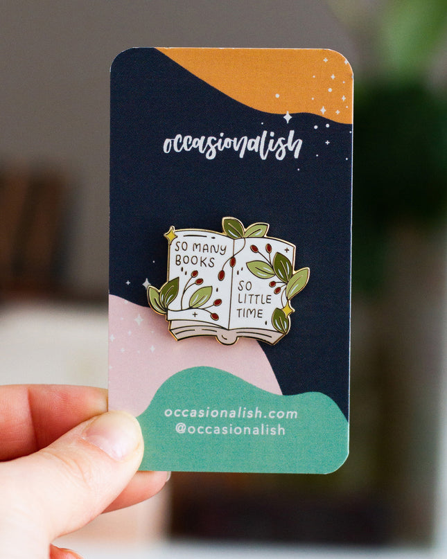 So Many Books Enamel Pin