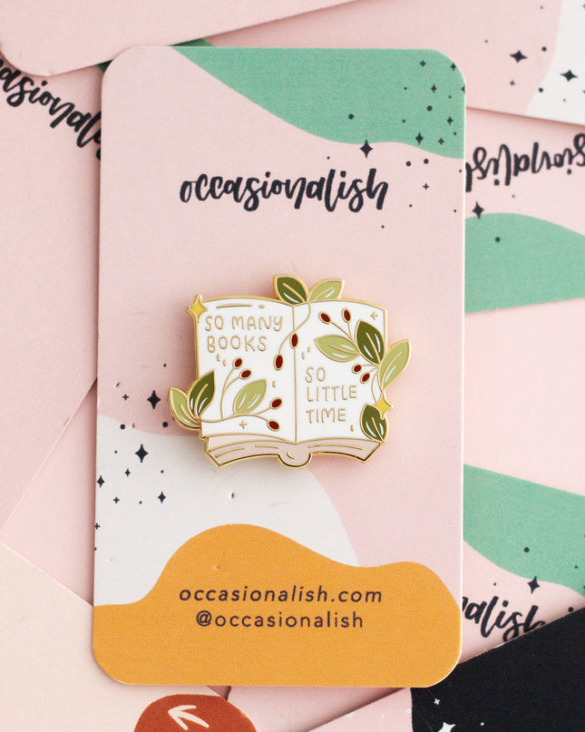 So Many Books Enamel Pin