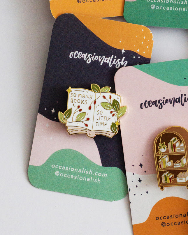Bookshelf Enamel Pin