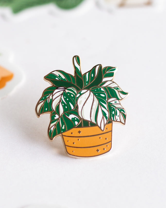 Variegated Alocasia Enamel Pin