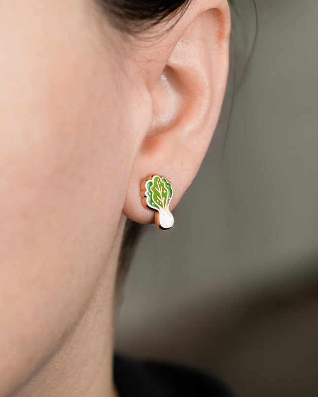 Bok choy & Shroom Earrings
