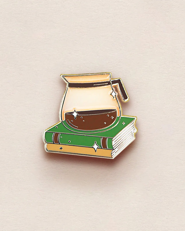 Coffee and Books Enamel Pin