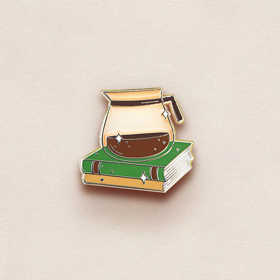 Coffee and Books Enamel Pin