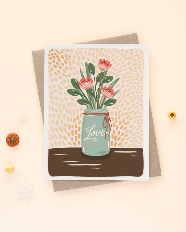 Love Jar of Flowers