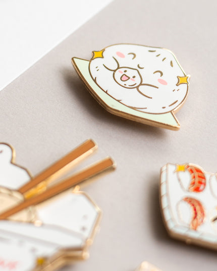 Big and Little Baos Enamel Pin