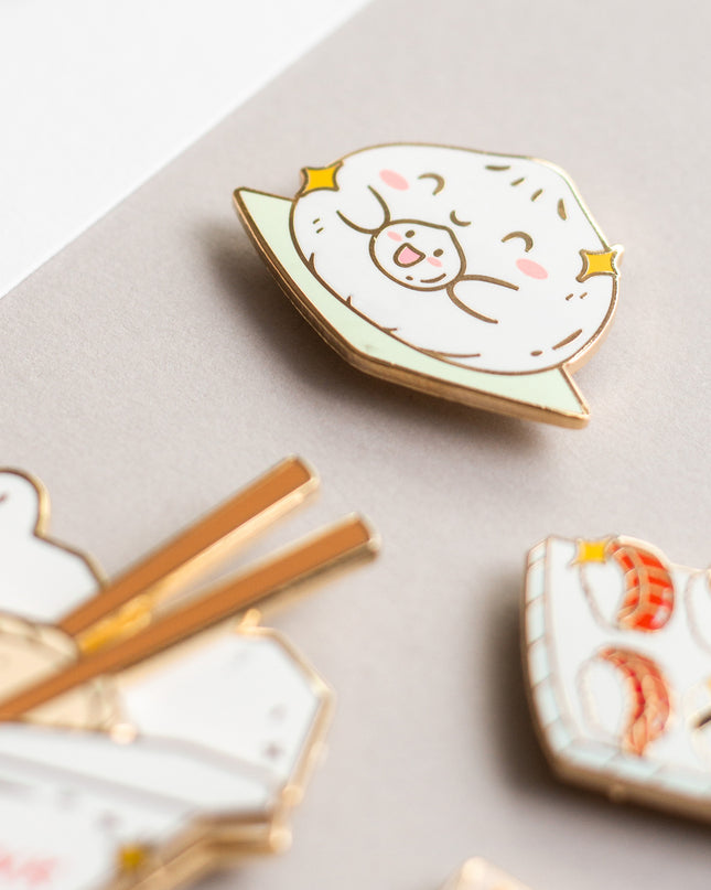 Big and Little Baos Enamel Pin