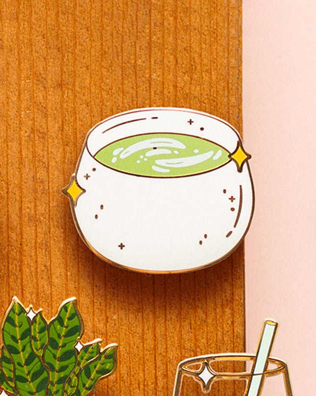 Matcha Latte Enamel Pin