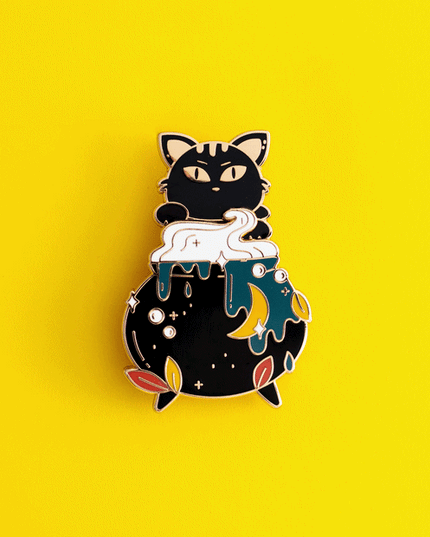 Cat-dron Interactive Enamel Pin