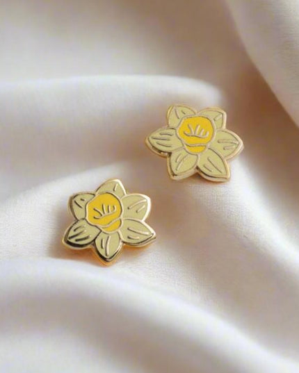 Yellow Daffodil Earrings