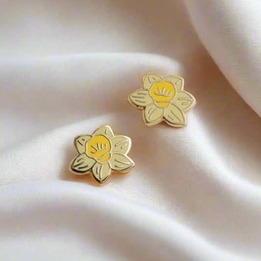 Yellow Daffodil Earrings