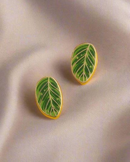 Calathea Makoyana (Peacock Plant) Earrings
