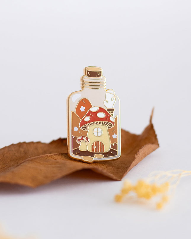 Bottled Cottage Enamel Pin