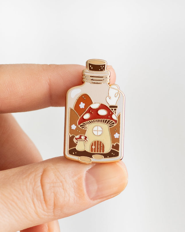 Bottled Cottage Enamel Pin
