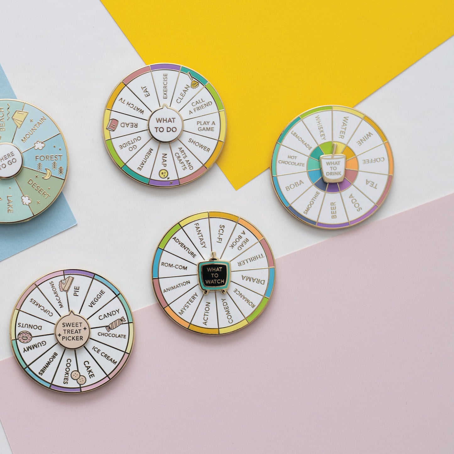 What To Watch Spinning Enamel Pin