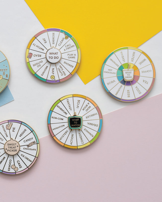 What To Drink Spinning Enamel Pin