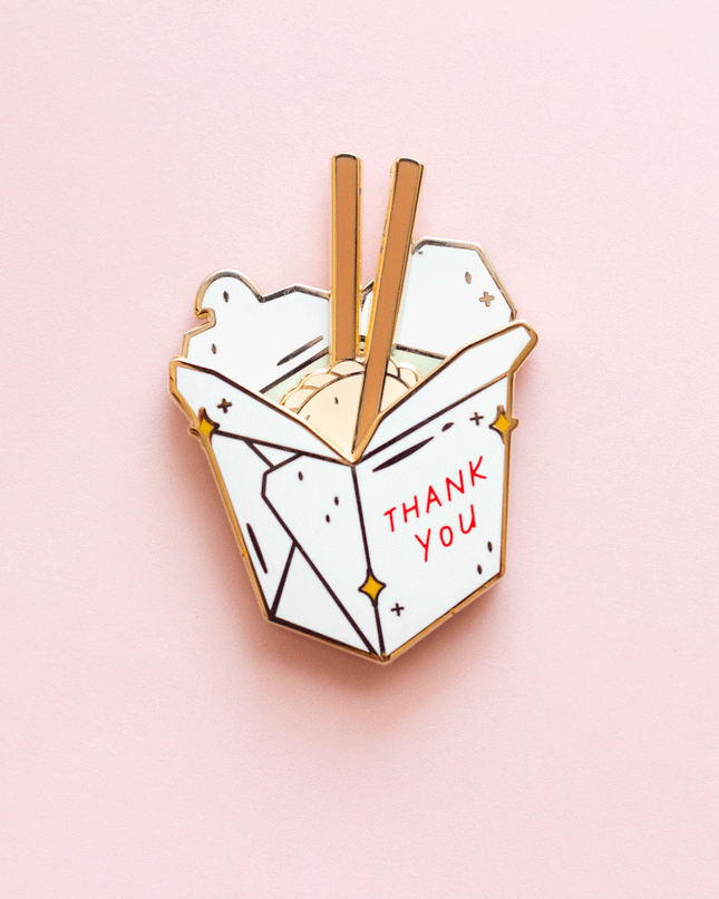 To-Go Box Enamel Pin