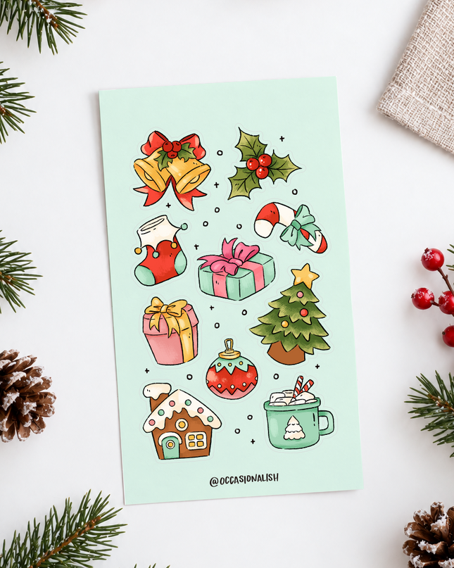 occasionalish winter sticker sheet