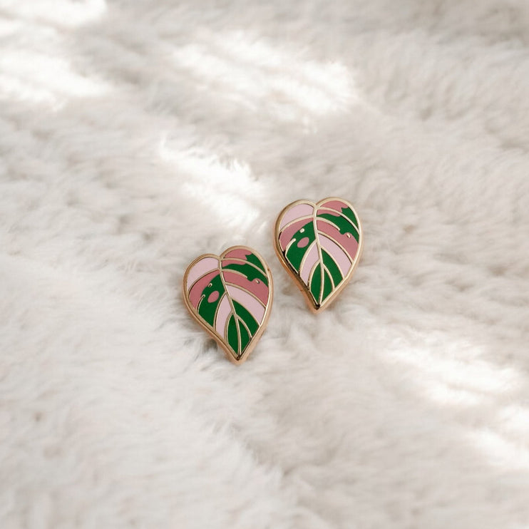 earring philodendron Pink Princess Philodendron Earrings – occasionalish